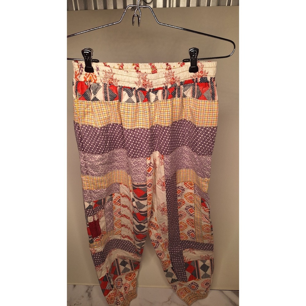 Kimchi Blue Patchwork Jogger Pants Multi Pattern … - image 6